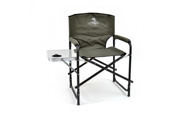 Кресло складное Кедр алюминий со столиком с подстаканником