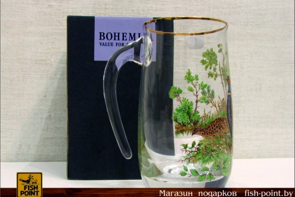 Пивной бокал с ручкой "ФАЗАН"