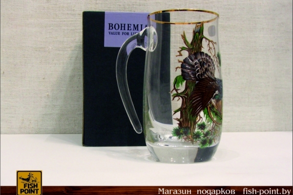 Пивной бокал с ручкой "ГЛУХАРЬ"