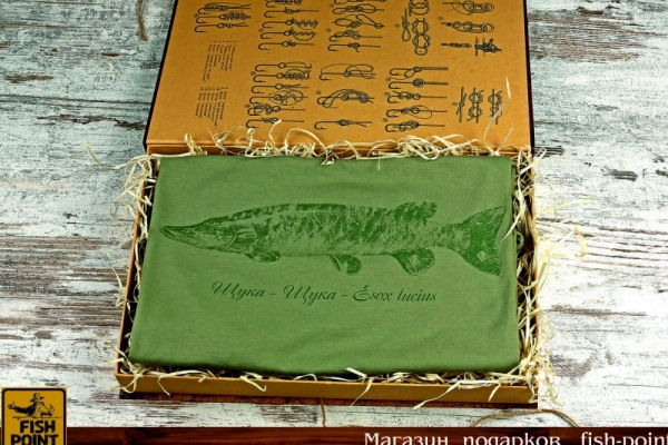 Футболка "ЩУКА" серия "Сабанеев" (хаки)