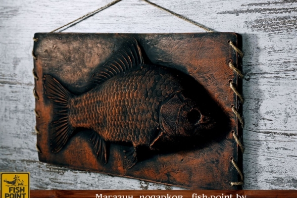 Керамическое панно-барельеф "КАРАСЬ"