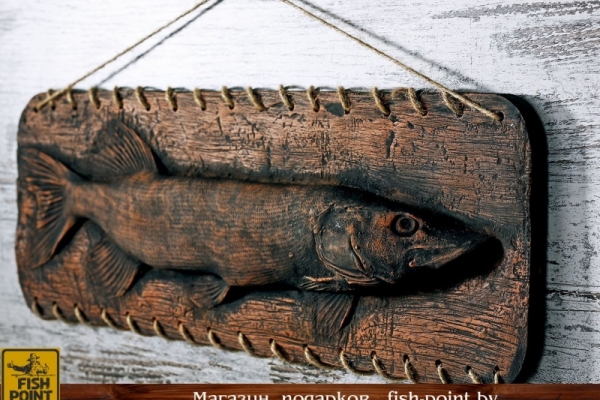 Керамическое панно-барельеф "ЩУКА"