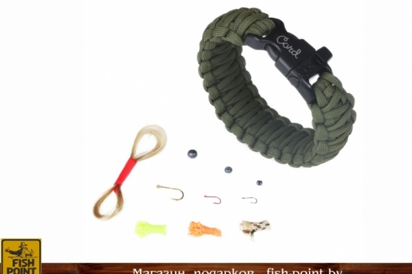 Браслет King Cobra Olive с рыболовным набором