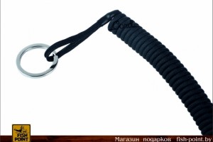Спиралевидный страховочный шнур Black