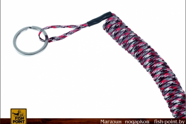 Спиралевидный страховочный шнур Red camo